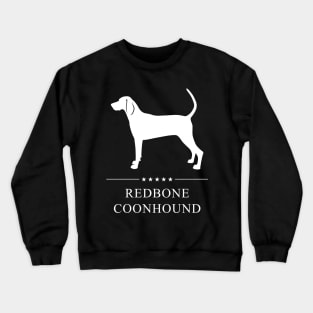 Redbone Coonhound Dog White Silhouette Crewneck Sweatshirt